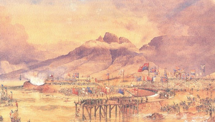 Inauguration of Cape Town's Breakwater, 1860. This was the real foundation for the Cape's economic success.